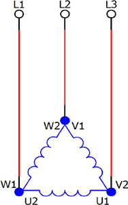 Схема соединения треугольник электродвигатель
